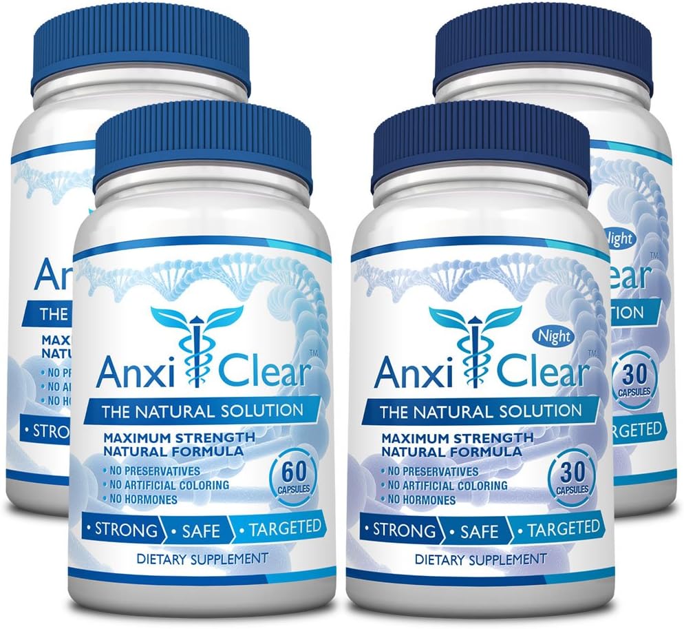 AnxiClear pro spotřebitele - zvyšuje náladu, uklidňuje mysl, zvyšuje hladinu serotoninu - 5-HTP, L-thianin - 2 dny + 2 noci