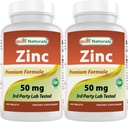 Nejlepší Naturals Zinek dodatek jako zink Gluconate 50 mg 240 Tablety Balení po 2