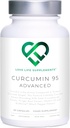 Curcumin 95 Advanced, 60 Kapsle, Vysoce silný Curcumin (Aktivní složka kurkumy) s 95% Curcuminoidy + BioPerine ® (Black Pepper Extract), Vitamin D, Tomato a Ginger Root, GMP Schváleno