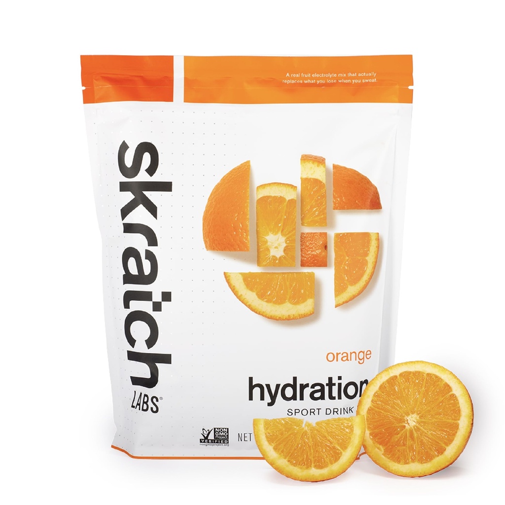 Skratch Labs Hydration Powder 124; Sport Drink Mix CLANE124; Electrolytes Powder for Exchange, Endurance, and Performance CLANE124; Orange CLANE124; 60 Servings CLANE124; Non- GMO, Vegan, Kosher