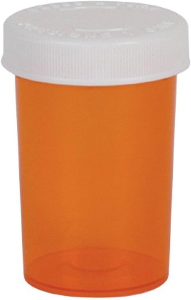 Ezy dávkovací pilulka, Medicína, Vitamin Container & Vial, 20 Dram Storage, Child- Resistent Cap (Případ 180)