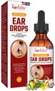 Organický ušní olej pro ušní infekce - Přírodní Earddrops for Infection Prevention, Plavec 's Uar & Wax Removal - Děti, Dospělí, Baby, Pes Earche Remedy - s Mullein, Česnek, Calendula, Made in USA