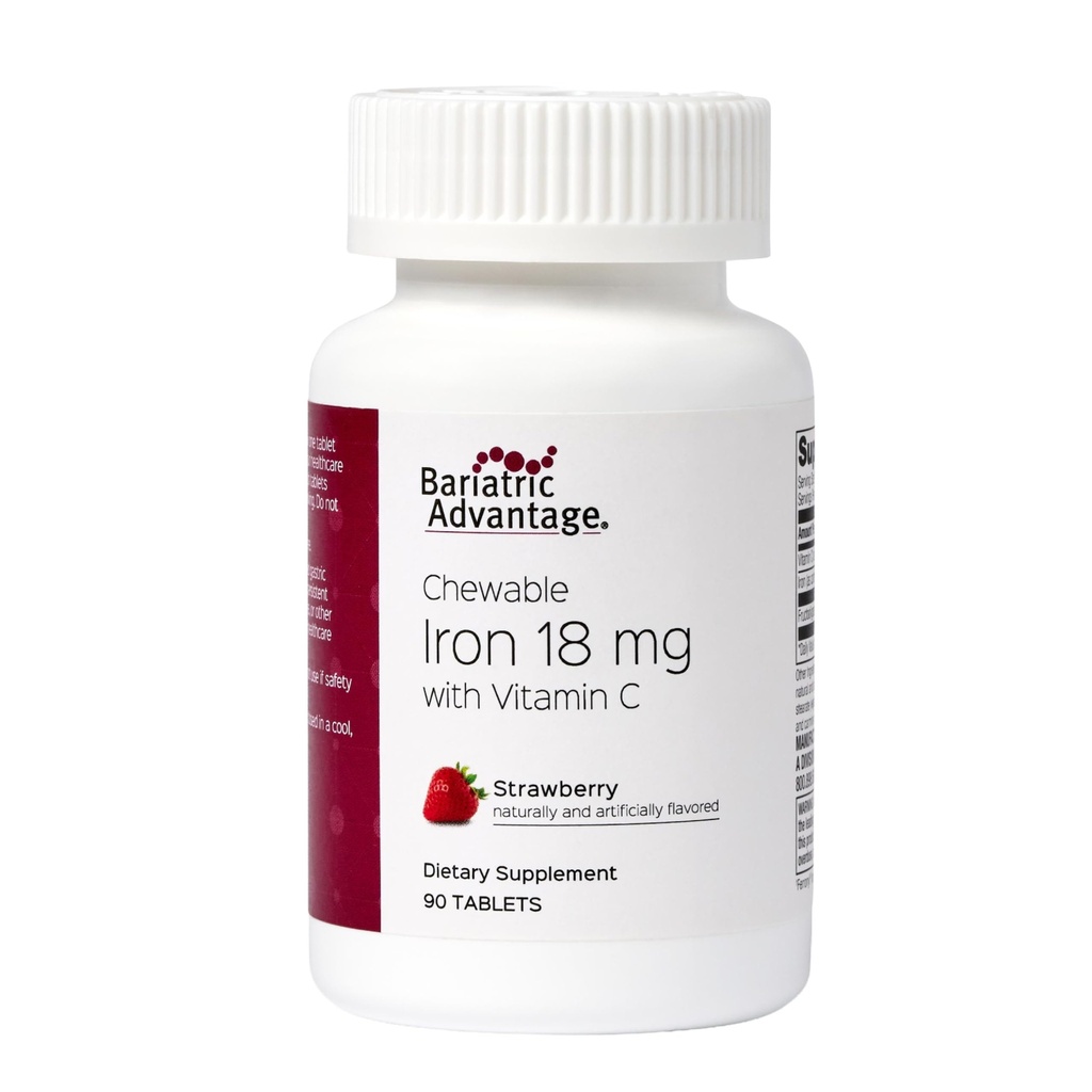 Bariatric Advantage Iron 18 mg s vitaminem C Chewable - Jahoda - 90 tablet