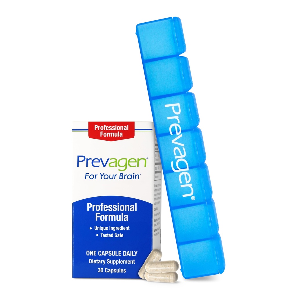 Prevagen Professional Formule - 30 Kapsle (1 měsíční zásoba) 124; Vyrobeno pro Váš mozek 124; 40 mg Apoaequorin Plus Vitamin D3 s 7- denní pilulky Minder