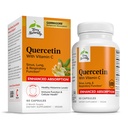 Terry přirozeně Quercetin s vitaminem C Enhanced Absorpce - Quercetin dodatek pro imunitní podporu a buněčné zdraví - Respirační dodatek pro Sinus & Lung Health - 60 Kapsle