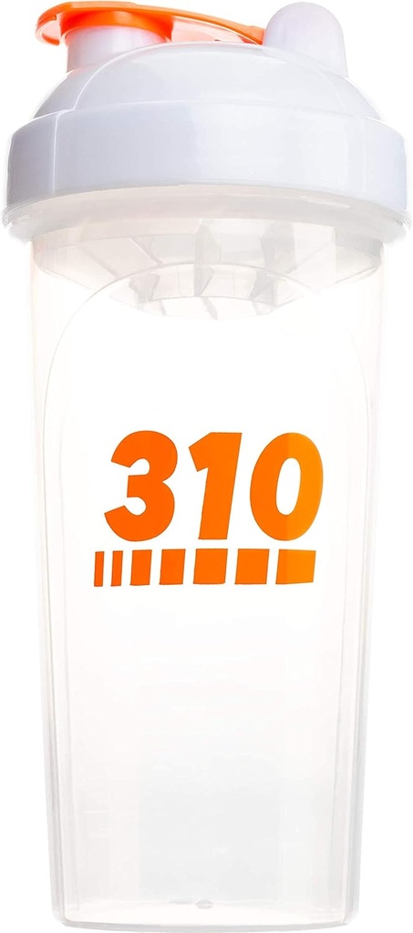 310 Nutrition Protein Shaker Lahvička Náhradní mixér Cup pro míchání proteinových prášků, Lemonade Mix, A Předcvičení (jasné w / White Lid)
