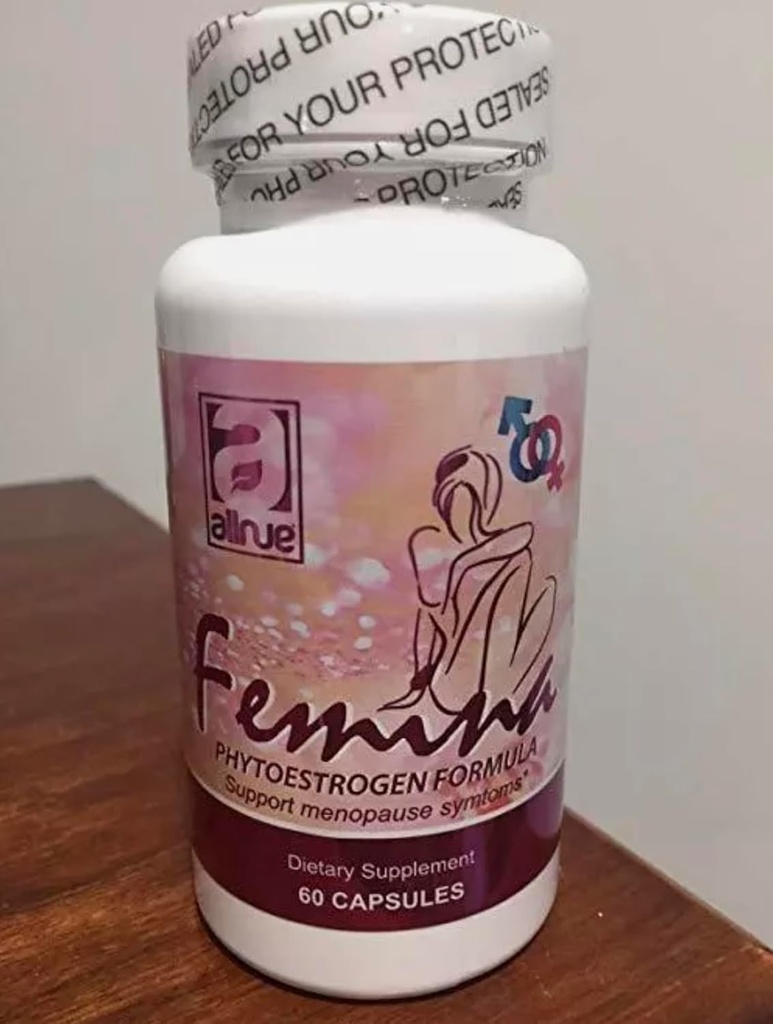 Femina fytoestrogen Formule Podpora Menopauza příznaky menopauzie 60 Kapsle 1 měsíc léčby