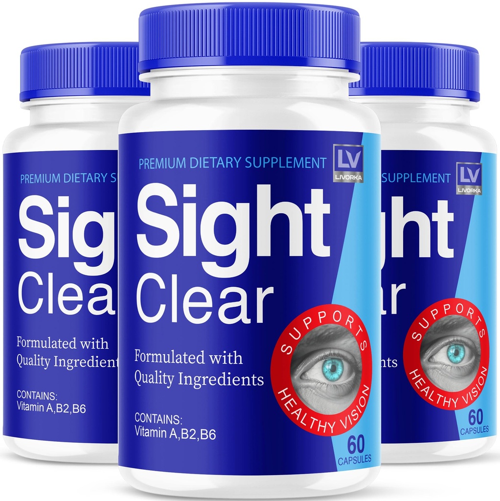 LIVORKA Sight Clear 20 / 20 Vision Supplement pro oči - 3 měsíční dodávka - balení po 3
