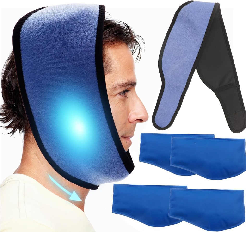 Generické Face Led Pack pro čelist, Orální a obličejové chirurgie, Zubní implantáty (1 Wrap + 4 Ice Pack)