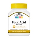 Folická kyselina 21. století 400 mcg tablety, 250 Počet
