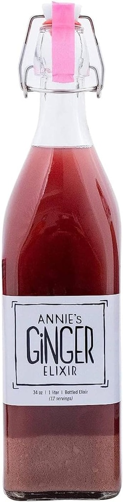 Annie 's Ginger Elixir, 34oz 2-Pack, Pure Natural Organic Tonic Ginger Shot, Digestive Cleanse Zvyšuje imunitní obranu, Denní Gut zdraví a wellness, Non- GMO nápoje