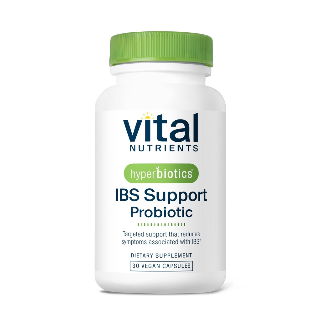 Hyperbiotika Vitální živiny IBS Probiotický 124; Snížit příznaky IBS * IBS 124; Klinicky studované Veganské probiotika pro IBS Relief from Bloating, Gas, Diarhea, & Abdominální discomform * I124; 30 Kapsle