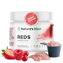 Červené - Metabolismus a energie Superfood Powder s 23 červenými ovoci, 4 Adaptogeny, Probiotika a enzymy - Vegan Antioxidant Blend, 1 Lahev
