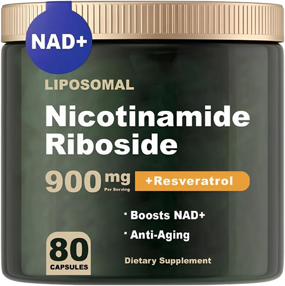 NAD dodatek - NAD Nikotinamid Ribosidum 900 mg, Resveratrol, Quercetin - dodatek NAD pro antiaging, energii, zaměření - 80 Kapsle
