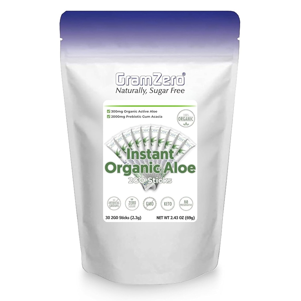 GramZero 2GO Sticks - Organic Aloe: Neochucené, Skvělé pro Nutrition Club Nakládaný čaj