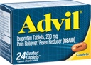 Advil Ibuprofen Obalené Caplet Pain Reliever a Horečka Reducer 200 miligram 24Ct
