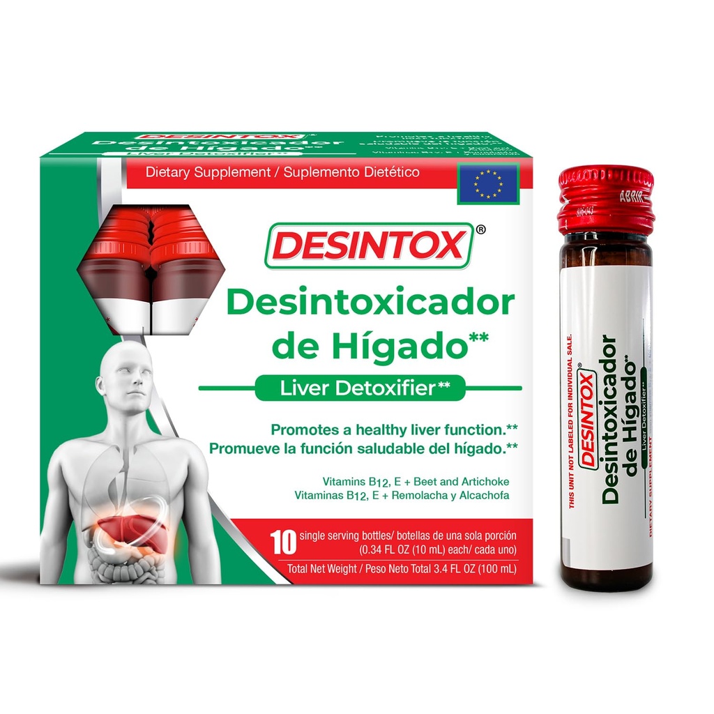Doplněk pro podporu jater, 10 Tekutých střel - Játra Detox Formule s řepou kořen, Artyčoky Leaf, Cholin, Inositol, Vitamin B12 a E - Doplněk zdravotní pomoci pro muže a ženy
