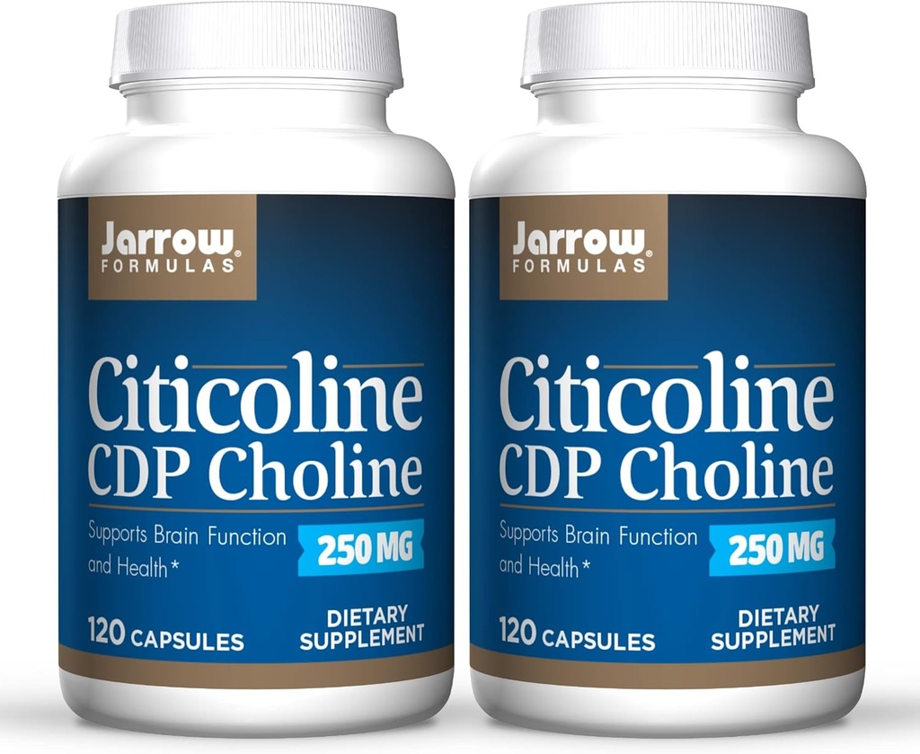 Jarrow Diplomas Citicolin (CDP Cholin) 250 mg - 120 Kapsle, Balení 2 - Podporuje zdraví mozku a pozornost výkon - až 240 Celkem