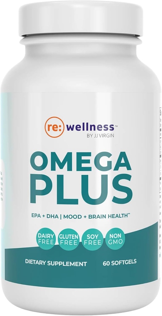 Reignite Wellness by JJ Panenka 124; Omega Plus 124; High- Dose Fish Oil Supplementary 124; Podporuje Kardiovaskulární systém & Spojky 124; EPA & DHA podporuje paměť, Focus & Health Response to Stress 124; 60 Softgels