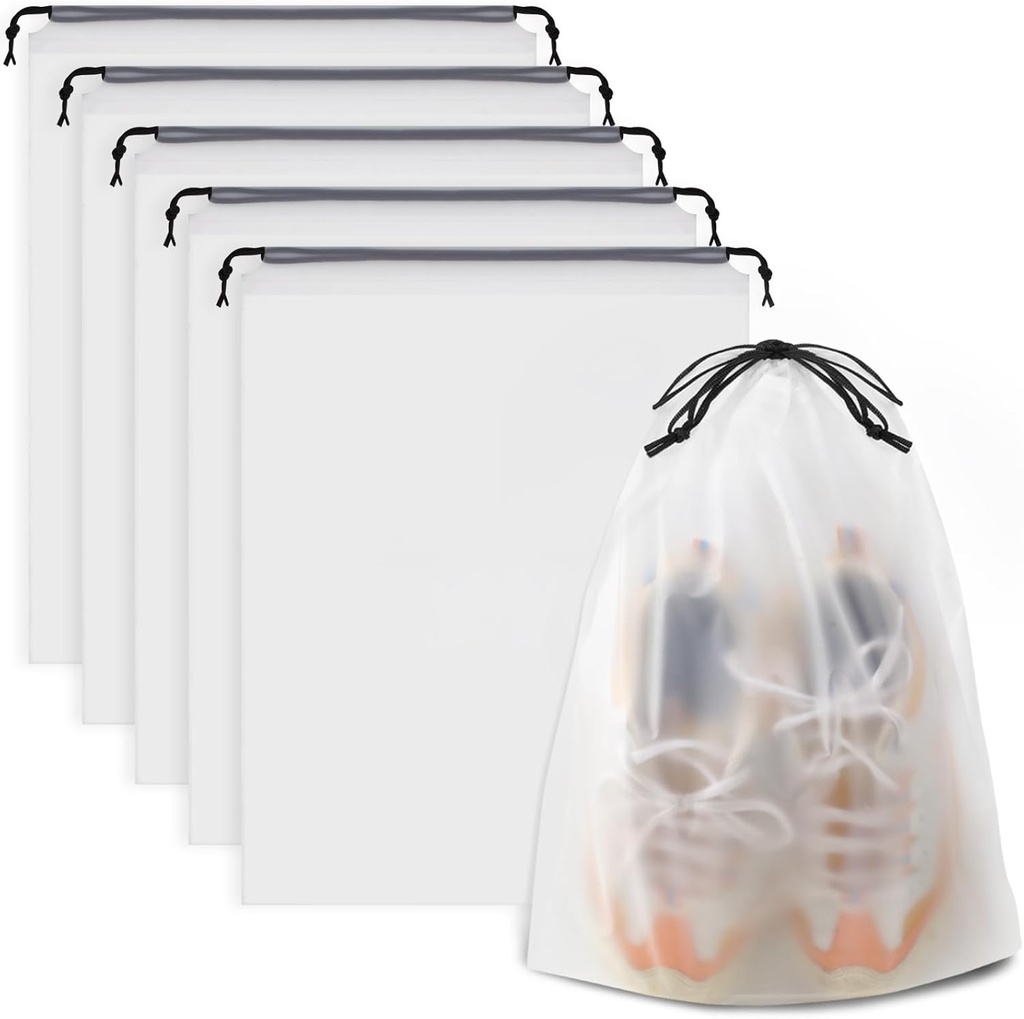 Vodotěsné cestovní tažné tašky pro balení, skladování, Cestovní Essentials pro muže a ženy, 15,7 x 11,8 palce, Clear, 5 ks