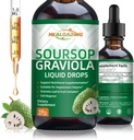 Soursop Bitters Liquid Drop: Organic Graviola Soursop Leaf Extract Liquid for Cell Support, Regeneration, Imunitate Boost, Relax and Antioxidant Support