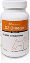 VetOne O3 Omega Soft gel pro střední psy - esenciální podpora mastných kyselin - Supplement pro pleť a kabát - 60 kapslí