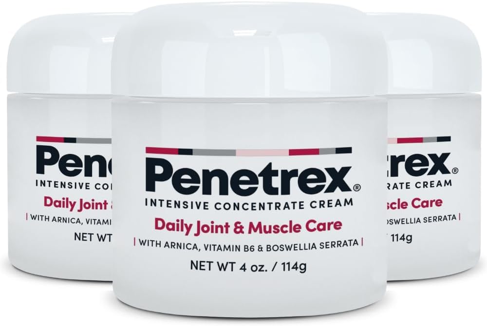 Penetrex Joint & Muscle Therapy - Soothing Comfort for Back, Neck, Hands, Feet - Premium All Body Rub with Arnica, Vitamin B6 MSM & Boswellia - 4oz Cream (3 balení)