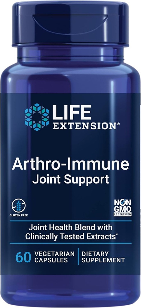 Life Extension Arthro- Imunitation Joint Support, Curcumin Elite ™ Turmeric Extract, Andrographis paniculata, Podporuje mobilitu a pružnost, Vegetarian, Gluten Free, Non- GMO, 60 Kapsle