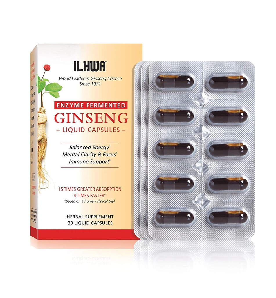 ILHWA Enzyme Fermented Ginseng, 30 tekutých tobolek