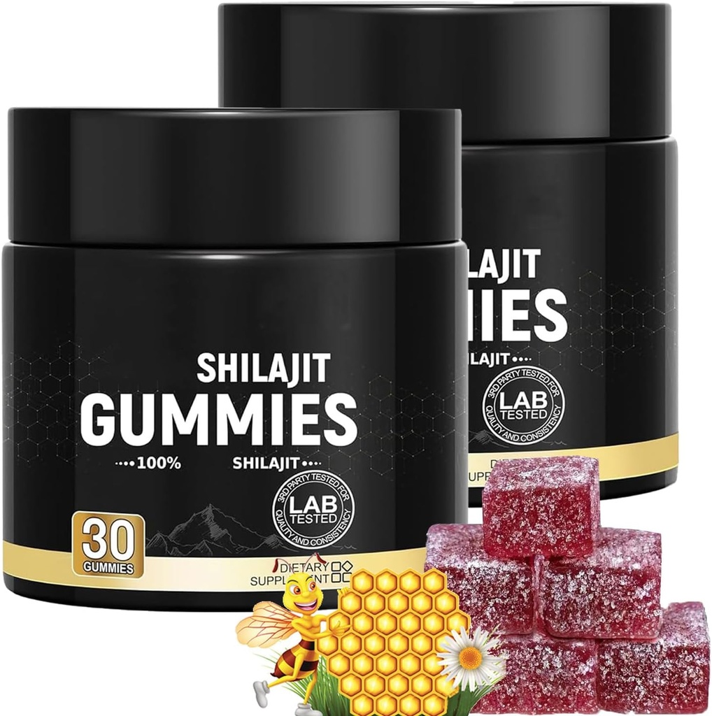 Himalayan Gold Class Shilajit Gummies s Manuka Med for Men & Women 's 124; Blood Orange Oil Flavor Flavor 124; 85 + Trace Minerals & Fulvic Acid for Focus & Energy Health Gummies -30 Count (2)