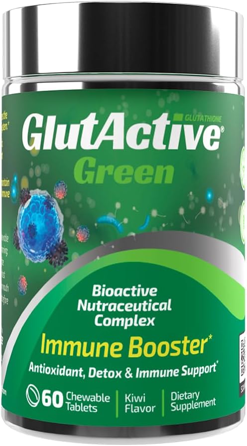 Zelená 950mg colum124; Imunitní podpora colum124; Glutathione colum124; Antioxidant, Detox, Zvýšení imunity, Energie, Posílit & Cellular Protect colum124; 60 Žvýkací tablety (60ct)
