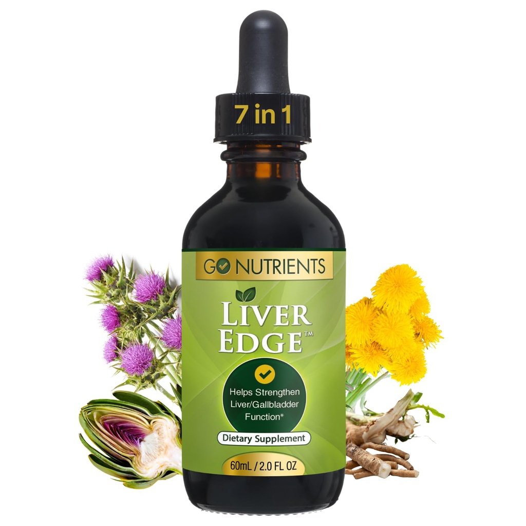 Přejít Nutrients Jaterní hrana - Doplněk pro mléčné bodláky pro čištění jater, Detox & Opravy s Artichoke Extract pro zdraví a tučné podporu jater, Organic Liquid Drops & Tincture - 2 oz, 48 Služeb