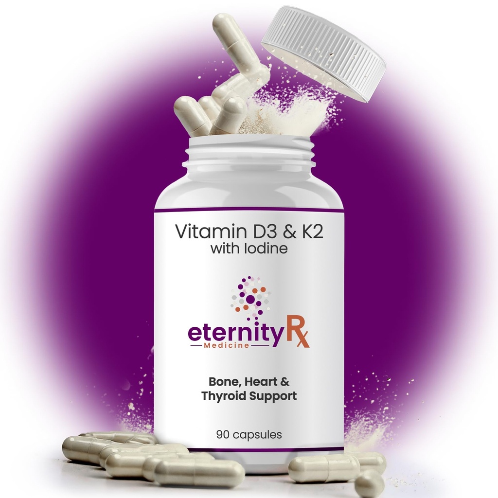 Vitamin D3 K2 5000 IU - High potency D3 and K2 Supplementary for Bone, Heart & Imunitary Support - Doctor Applicated - 90 Easy- to- Swallow Kapsle - Non- GMO, USA Made
