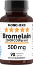 MoNOHERB Bromelain 500 mg v jedné tobolce - 90 Veg Kapsle - 90 Servings