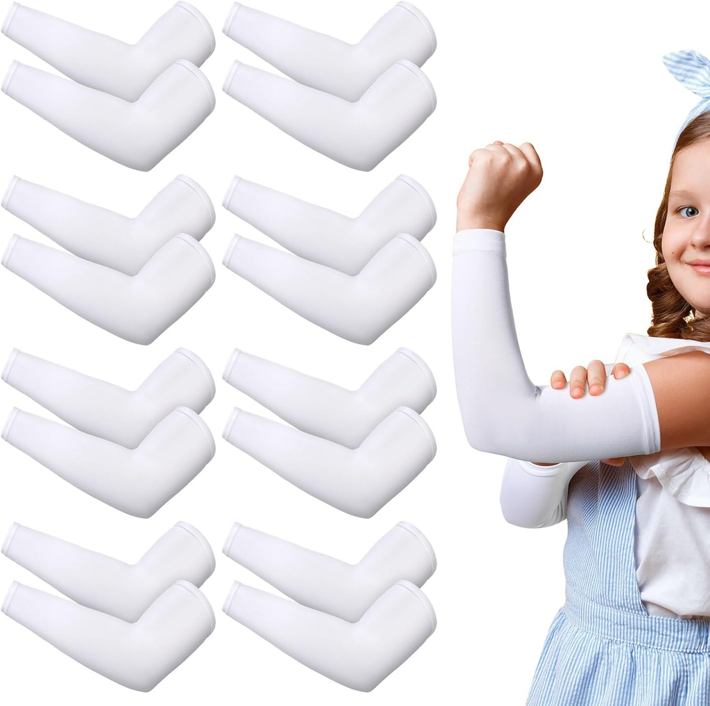 Eurzom 8 páry Eczema Sleeve pro děti Toddler Elastic Paže Sleeves Měkké a Neublíží kůže UV ochrana