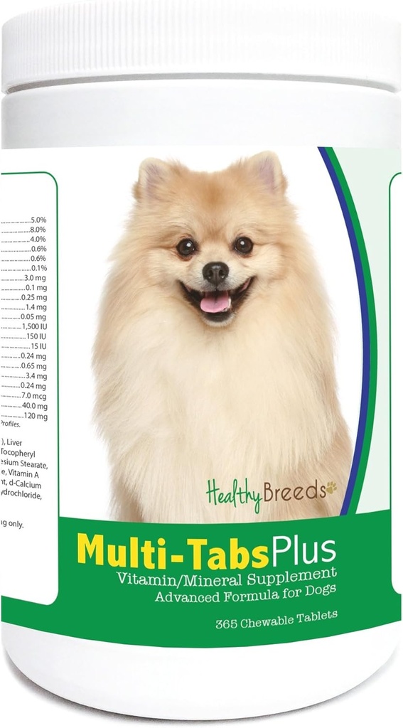 Zdravé plemeno Pomeranian MultiTabs Plus žvýkací tablety 365 Počet