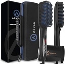 Arkam Beard Straightener pro muže - Premium Vyhřívaný Beard Brush Kit w / Anti- Scald Funkce, Dual Action Hair Comb and Hard Shell Cestovní pouzdro pro střední až dlouhé vousy - Kostýmy a péče o dárky pro muže