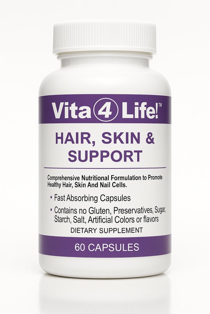 Vita4Life! ® Biotin 2000mcg + MSM Vlasové růstové vitamíny pro ženy a muže 124; Vlasy, kůže a nehty Supplement s vitamínem A, E, zinek 124; Rychlé absorpční kapsle, 60 Počet, 30- denní zásobování