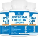1200MG Lipozomální luteolin dodatek - Maximální absorpce, Antioxidační zvýšení pro mozek 180 Kapsle