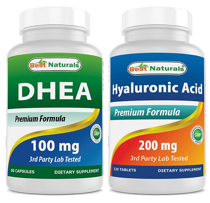 Nejlepší Naturals DHEA 100mg & Hyaluronic Acid 200 mg