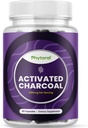 Čisté aktivované Charcoal pilulky Detox & Cleanse - Čištění kokosové kapsle s 1200 mg per Serving for Bloating Relief - Active Detoxification Supplement for Body & Gut Health - 90 Count