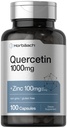 Horbäach Quercetin 1000mg Kapsle 124; s 100mg zinku 124; 100 Počet 124; Non- GMO, gluten zdarma dodatek 124; High potency Formule