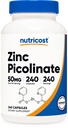 Nutricost Zinek Picolinát 50 mg, 240 Vegetariánských kapslí - Gluten Free a non-GMO (240 kapslí)