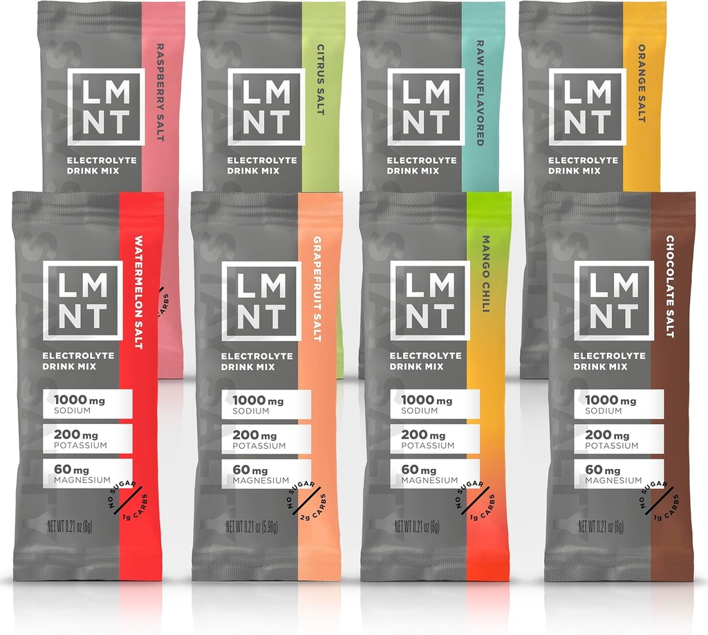 Pijte LMNT Zero Sugar Electrolytes - Vzorek balení 124; Pij Mix 124; 8- Počet