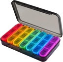 7 dní Pill Box Organizátor 3 Times Daily Medicine Storage Box, Cruxer Week Medication Tablet Organizátor Moisture- Proof BPA Free Travel Dosette Box Dispenser Case to Hold Vitamíny, Cod Játra olej, doplňky