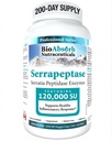 Bio Absorb Serrapeptase Enzyme, High potency 120000 jednotek (SPU), 200- denní dodávka, opožděné uvolnění vegetariánské kapsle (DRcaps) pro maximální absorpci