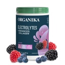 Organikа Electrolytes with Enhanced Collagen Powder for Women & Men - 13 oz - Wild Berry- Ochucené Effervescent Electrolyte & Collagen Drink Mix - Deep Hydration, Mobility, Skin, Vlasy, & hřebíky