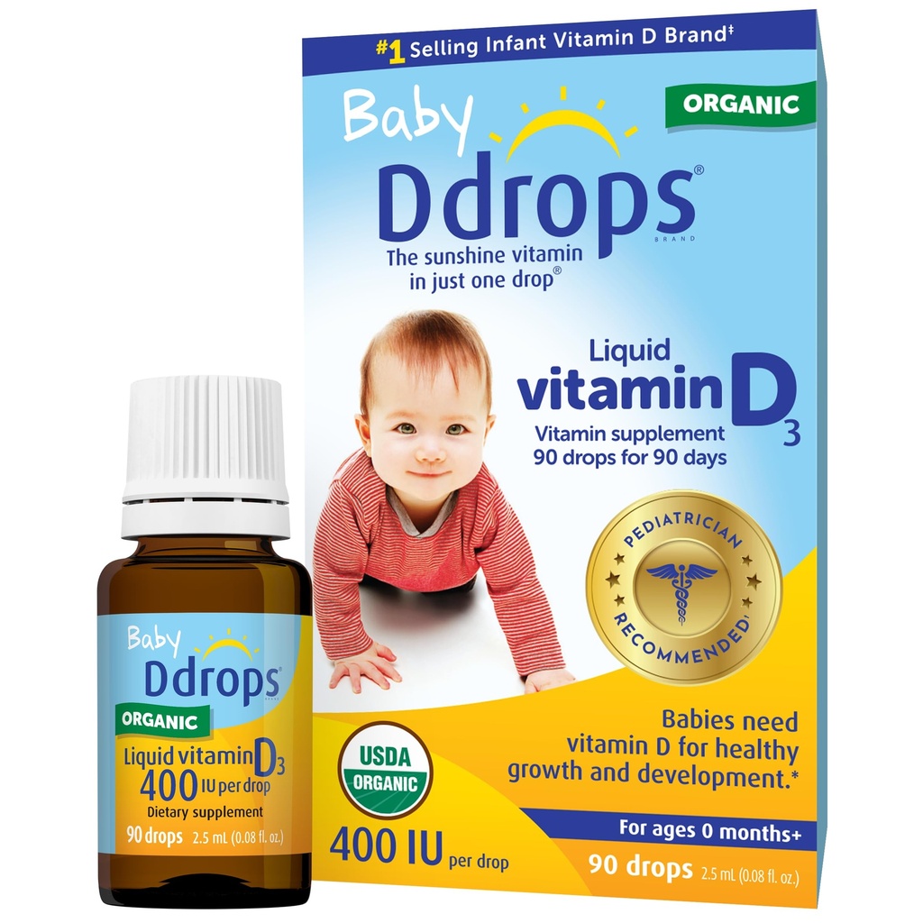 Ddrops Baby 400 IU, Vitamin D, 90 Drops 2, 5ml (0, 08 Fl. Oz (balení po 1))