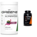 JYM Green Super Food Blueberry Acai Powder with Spirulina & Vita JYM Multivitamin for Sportes 60 Tablet