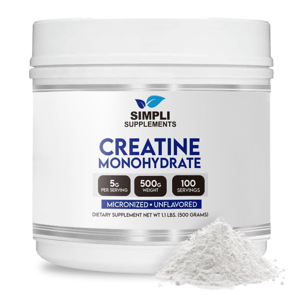Premium Creatin Monohydrát Prášek 500g COMP 124; Nejlepší Creatine pro muže a ženy 124; Neochucený Creatin Nutritional dodatek pro budování svalů a obnovu 124; Non- GMO & Vegan- Friendly CITI124; Scooper uvnitř